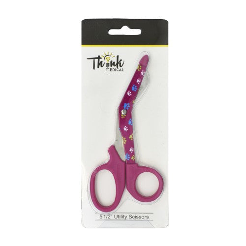 5.5" Fashion Utility Scissor - Paw Prints - Luv Scrubs LLC