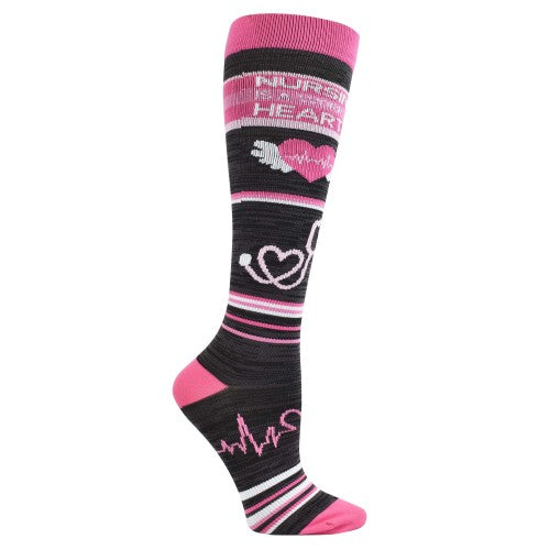 Nursing is a Work of Heart Fashion Compression Sock