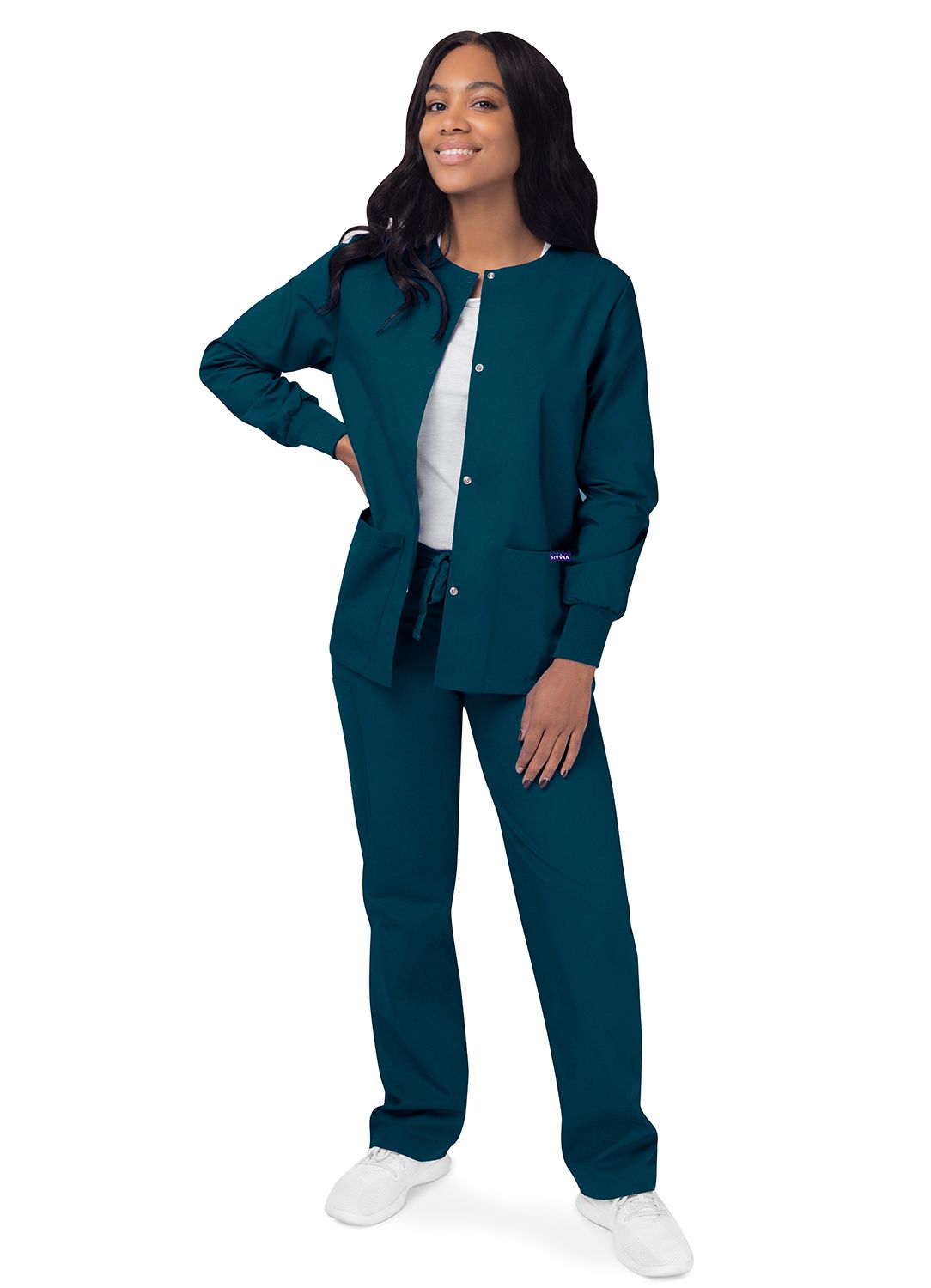 Caribbean Blue Women's Medical Scrub Jackets - Luv Scrubs LLC